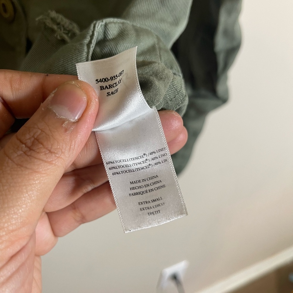 RAILS Barclay Sage Women's Double Breasted Military Utility Jacket Xs - Picture 3 of 5